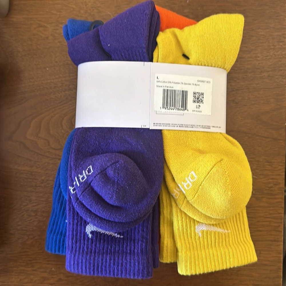 NIKE EVERYDAY PLUS CUSHIONED TRAINING CREW SOCKS (6 PAIRS) - Picture 8 of 8